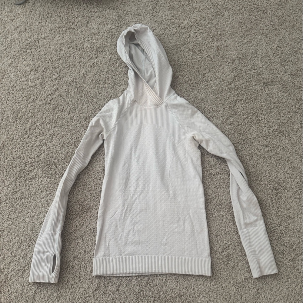 lululemon athletica White Long Sleeve Hoodie